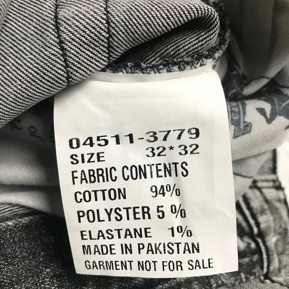 LEVI'S Acid Wash Distressed  SAMPLE/PROTYPE Jeans 32x32 - Picture 10 of 12